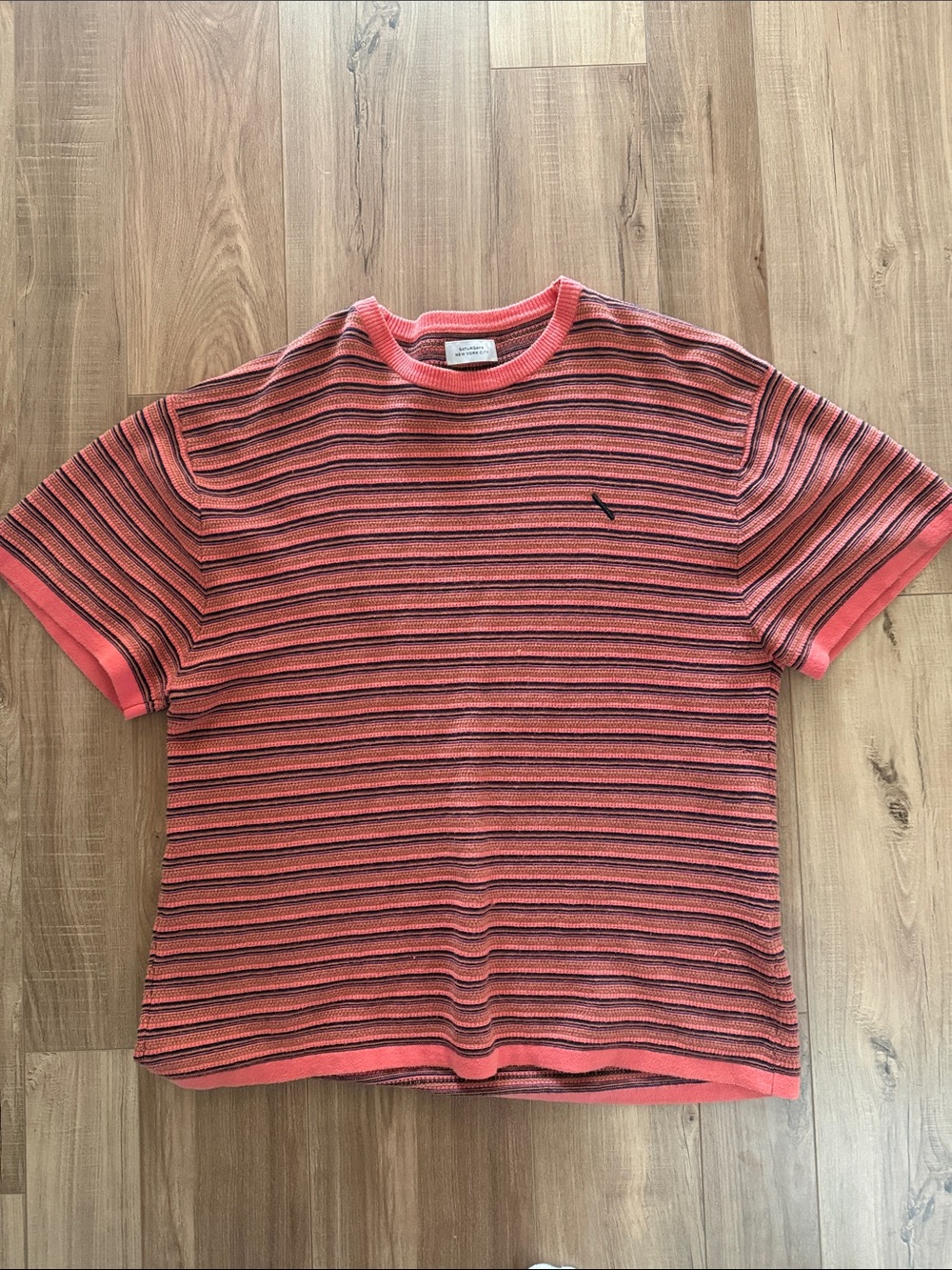 Saturdays New York City Striped Cashmere Cotton Tee